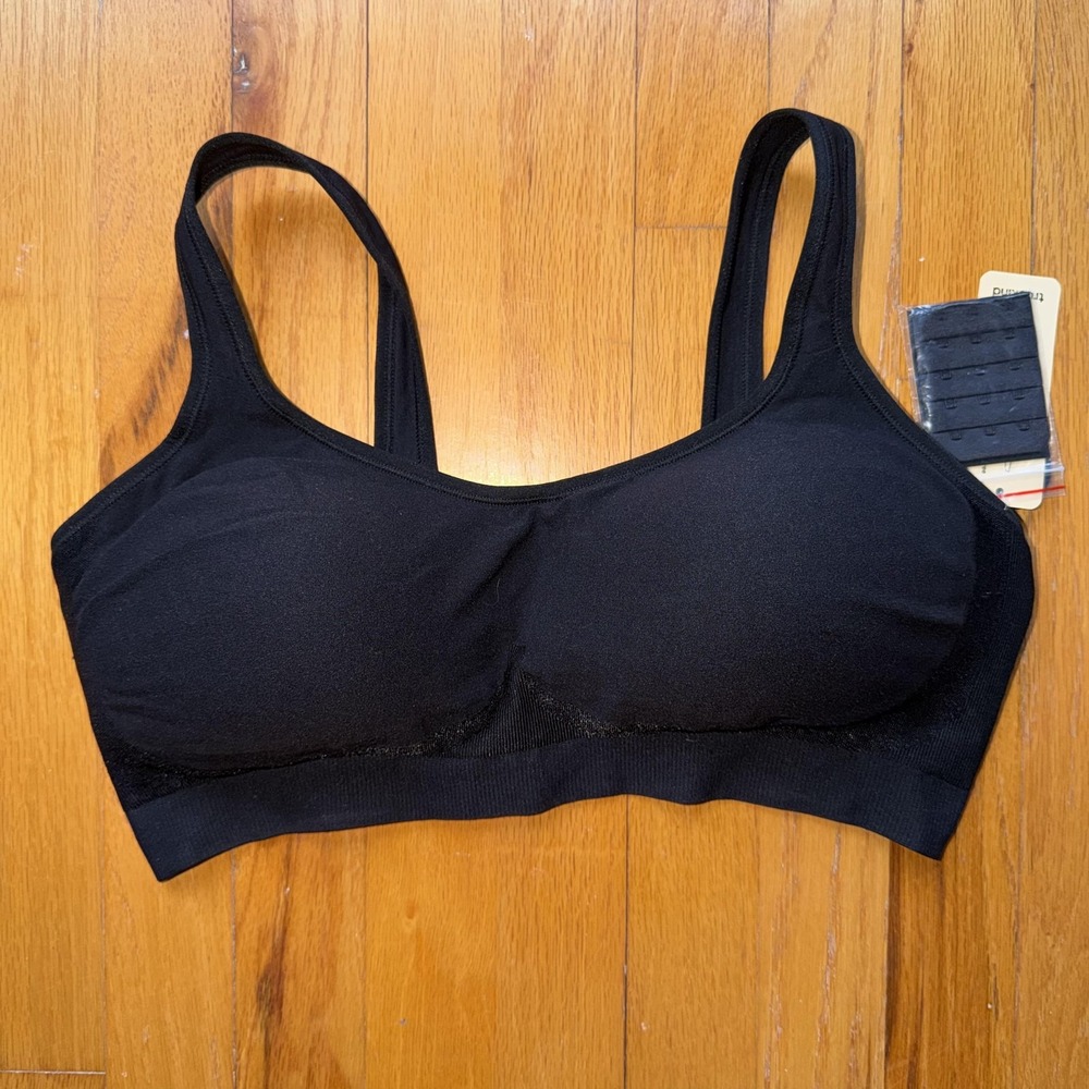 New Truekind Bra 2XL Black Wireless Lightly Lined T Shirt‎ Everyday Comfort
